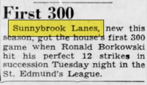 Sunnybrook Lanes (Sunnybrook Motel) - May 1963 Article